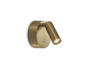 IDEAL LUX 350264 BEAN AP ROUND RECHARGEABLE 3000K nástenné svietidlo mosadzné