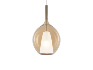 IDEAL LUX 359632 KALIQUE-2 SP1 D28 závesné svietidlo jantárové béžové