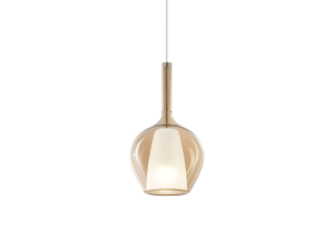 IDEAL LUX 359885 KALIQUE-1 SP1 D18 závesné svietidlo jantárové béžové
