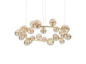 IDEAL LUX 370583 PERLAGE SP25 závesné svietidlo jantárové béžové
