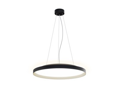 LED2 32749737DT MOON 60 P/N-Z závesné svietidlo s horným podsvietením čierne s champagne lemom stmie