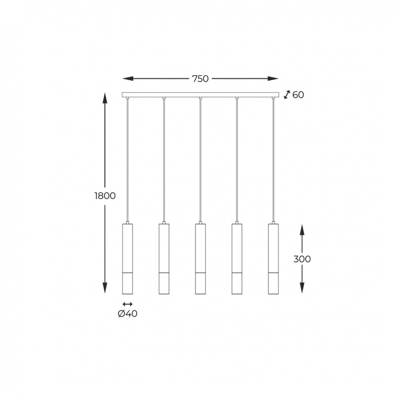 ZUMA LINE 8620403 MADERA závesné svietidlo