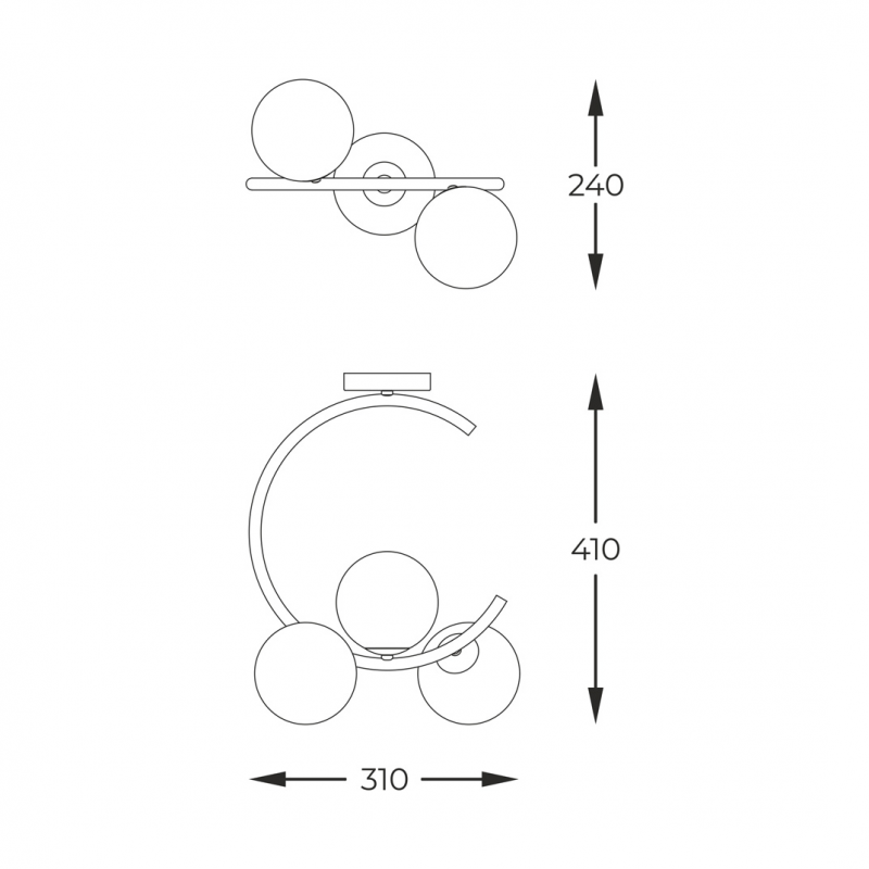 ZUMA LINE C0454-03Q-F7AA MOLECULE stropné svietidlo