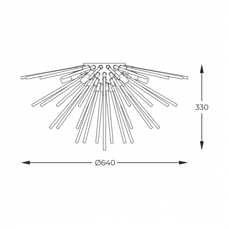ZUMA LINE C0491-06B-F7BC URCHIN stropné svietidlo