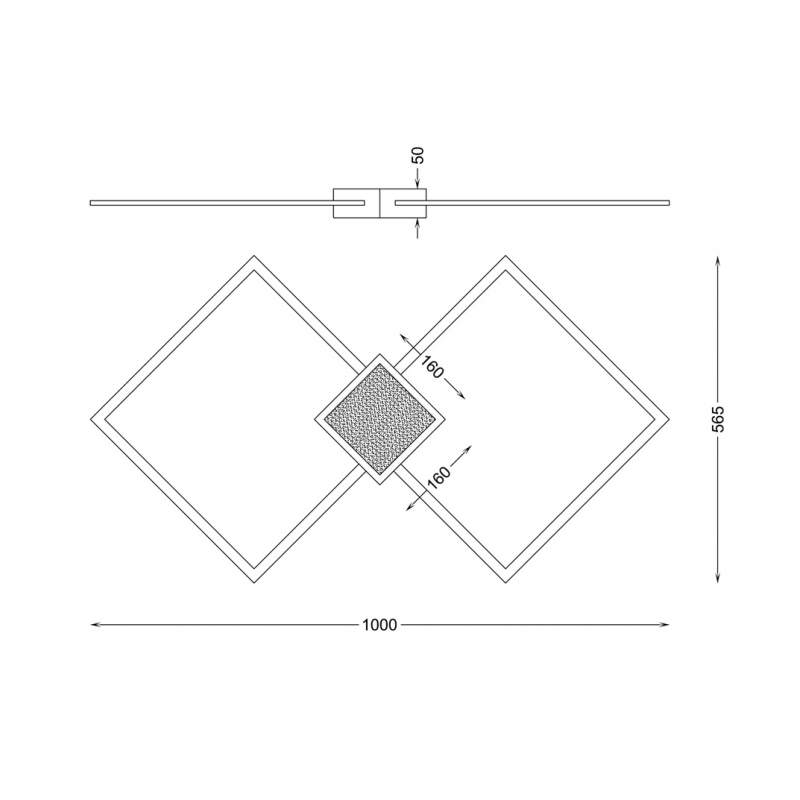 ZUMA LINE RLX96474-1D HEX stropné svietidlo