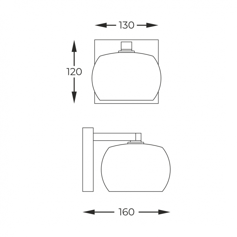 ZUMA LINE W0076-01A-B5FZ CRYSTAL nástenné svietidlo